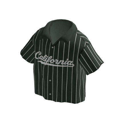 Kemeja boxy baseball hijau thumbnail