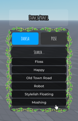 Dance & Pose GUI preview 1