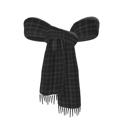 Dark Plaid Scarf - Charcoal