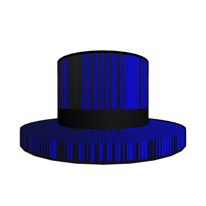 [Animated] Blue & Black Top Hat Roblox item
