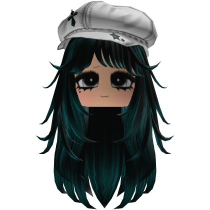 Korblox Y2K Straight Hair w/ Beret & Chibi Face