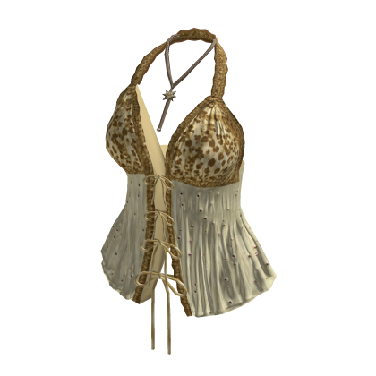 Y2K Coquette Lace Corset Top (Brown)