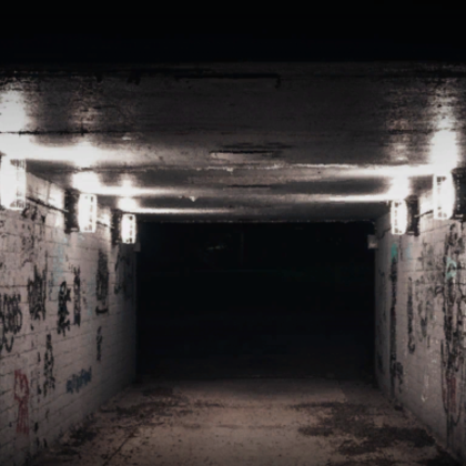 Old abandoned street tunnel