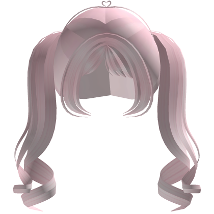 Pigtails franja ondulado rosa bebe fofo de garota Roblox item