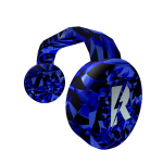 Blue Sparkling Thunderstruck Headphones