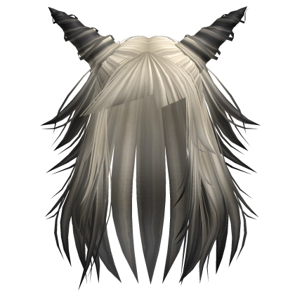 Emo Rockstar Horn Buns Blonde Black Ombre Roblox item