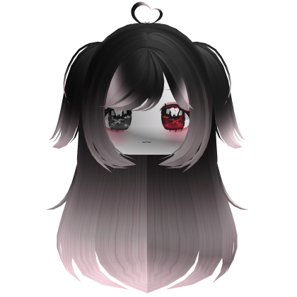 Halloween Moe Messy Goth Hair Pigtails Black Pink Roblox item