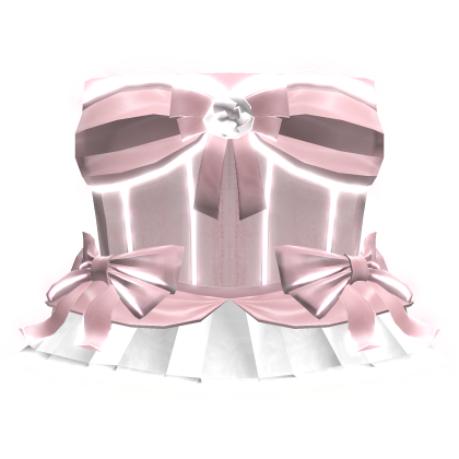 🎀Glow Coquette Bow Corset Dress Pink Cute