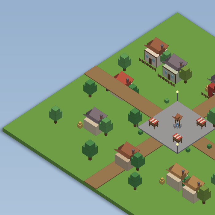 Low Poly Village Roleplay Map Town Houses preview 3