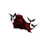 BB Sanguine Red Vampire Queen Cape Dress with Bats