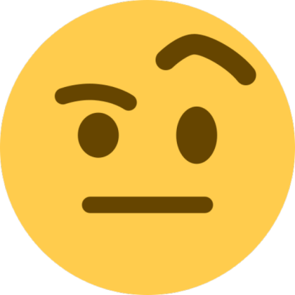 Face with Raised Eyebrow Emoji🤨 Roblox decal