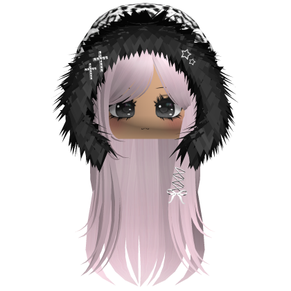 White Snow Leopard Hood Girl Pink