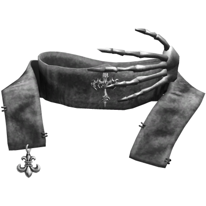 White Emo Skeleton Cross Grunge Gothic Neck Scarf
