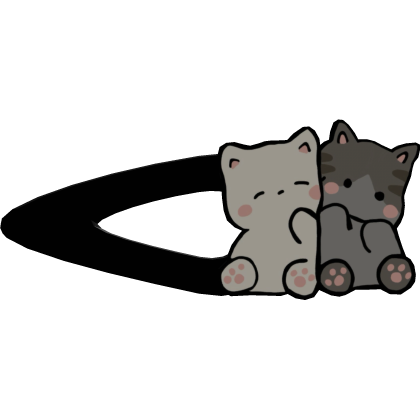 ♡ cute kitty hairclip