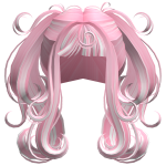Pink and White Swirly Pigvtails
