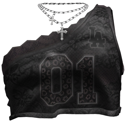 Baddie Top with Necklace Bundle - Black Lace 3.0 Roblox item