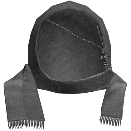 Grey Head Scarf w/ Gothic Cross Chain