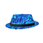 [⏳LIMITED] RGB Sparkle Neon Blue Fedora