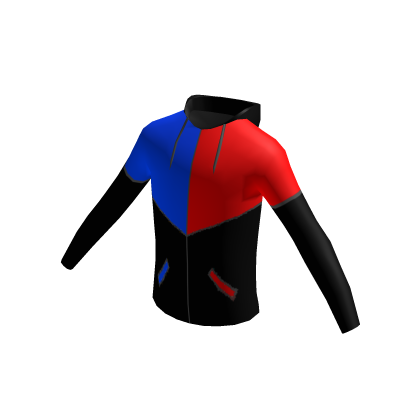 Sweatshirt Blue and Red 3D Hoodie Black Sport Drip thumbnail