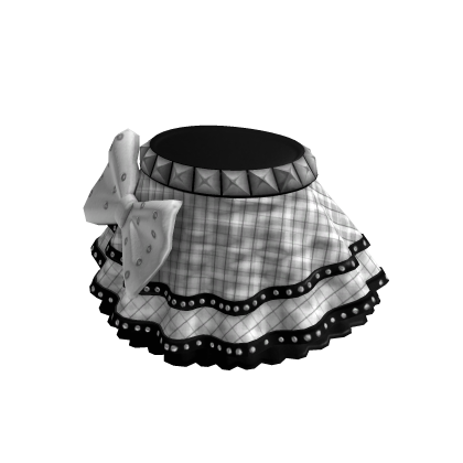 White Plaid Scene Bow Skirt thumbnail