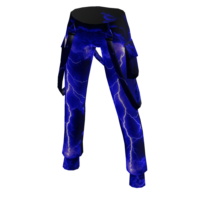 Blue Lightning Bolt Pants