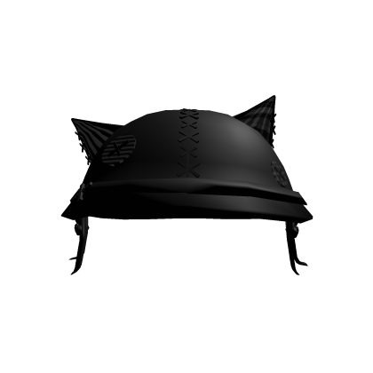 black helmet with cat ears