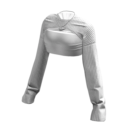 white high cropped sweater