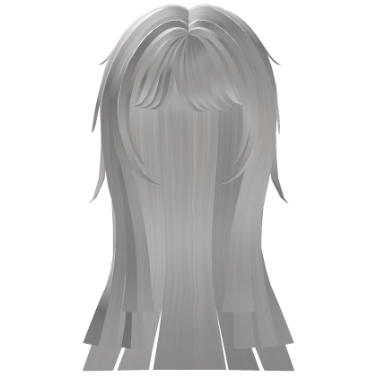 Long y2k emo vkei hime girl cut hair (White)