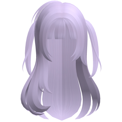 purple adorable fluffy fawn hair w pigtails