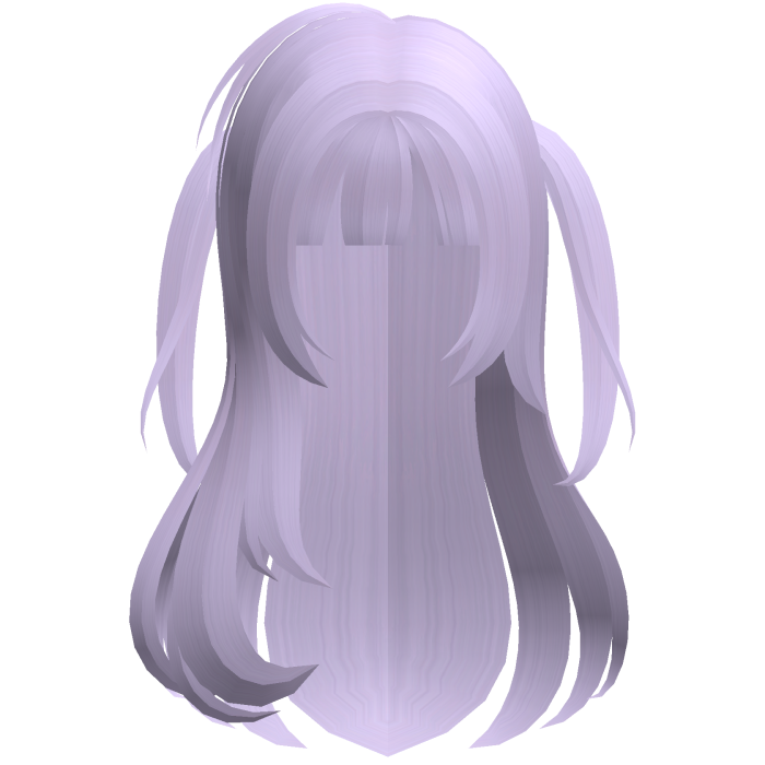 purple adorable fluffy fawn hair w pigtails