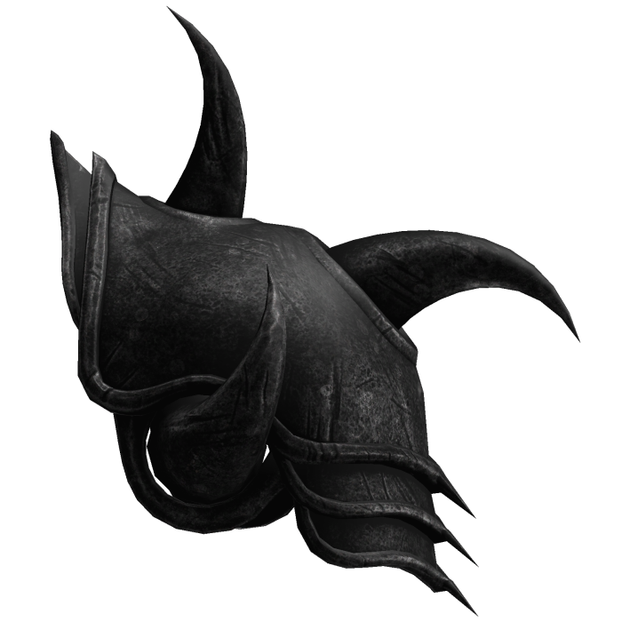 Black Spiked Knight Pauldron - Left