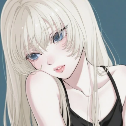 Blonde anime portrait
