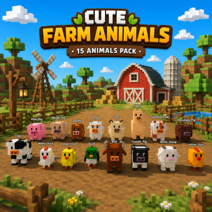 Cute Farm Animals Pack