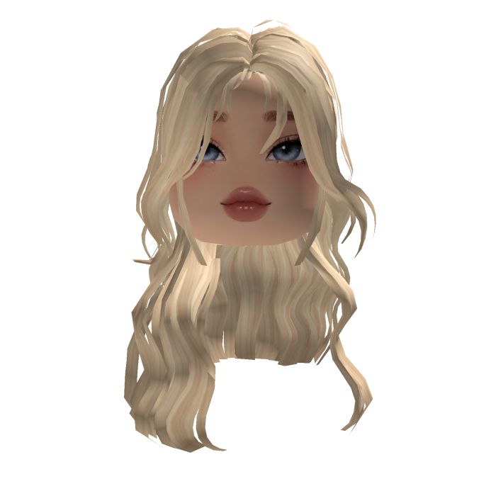 Cute Cold Blushy Blue Eyed Face Blonde Waves Hair