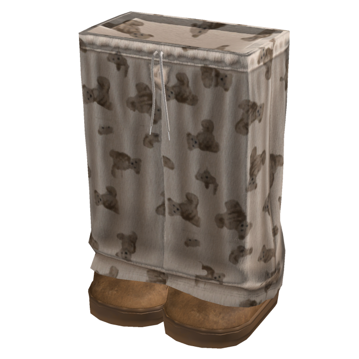 pyjama pants w/ winter shoes [brown]