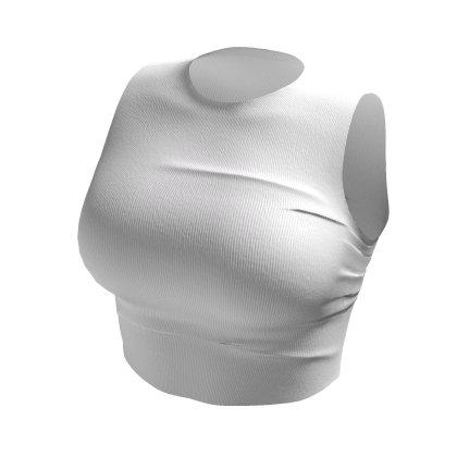 Basic simple crop top shirt White