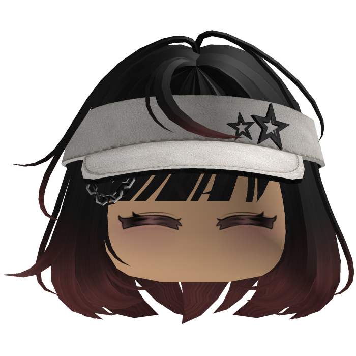 Cute emo y2k hair fluffy (black brown)