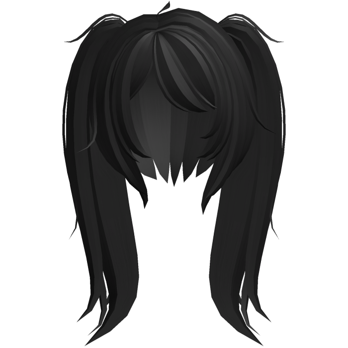 sweet messy fluffy pigtails in black