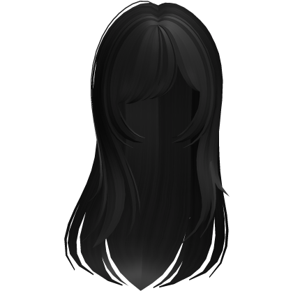 cute flowy long windy hair in black