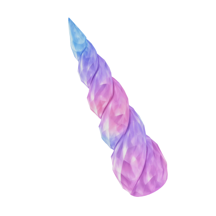 Pastel Prism Spiral Crystal Horn