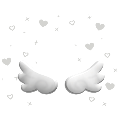 wings and heart aura (white) Roblox item