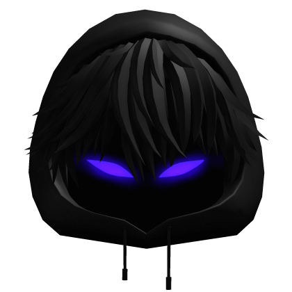 Black Messy Anime Boy Hair w/ Y2K anime hood (✔)