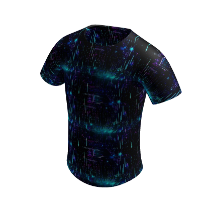 Emo Y2K Scene Blue Purple & Black Cyberpunk Shirt thumbnail