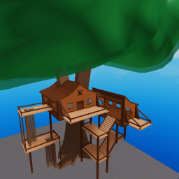 Sword fight on a treehouse