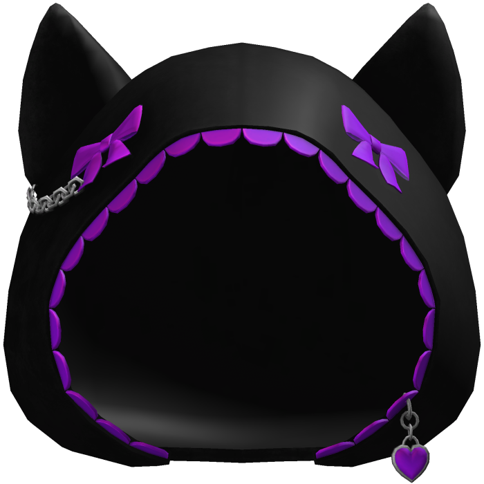 Black & Purple Cute Cat Ears Hoodie