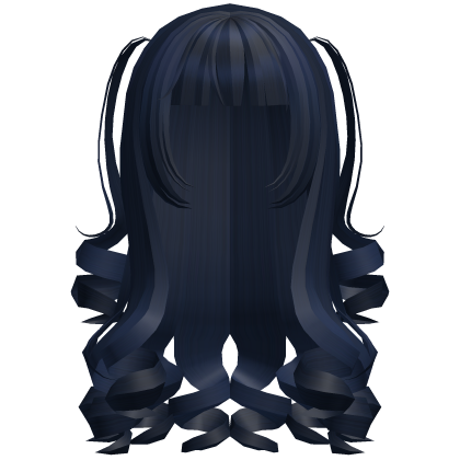 Dolly Coquette Curled Pigtails (Blue) Roblox item