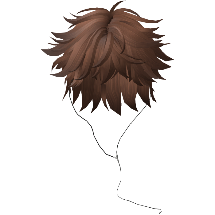 Y2K emo boy with headphones, bronw hair