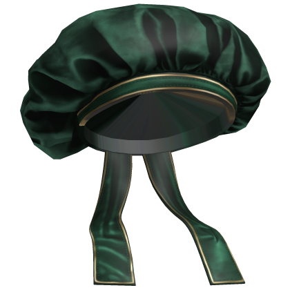 Black Hair Satin Bonnet - Green Roblox item