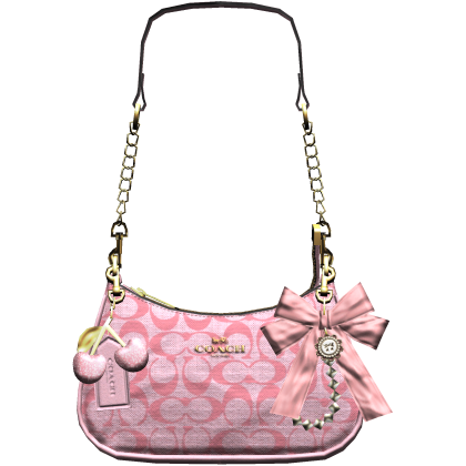 Pink 2000s Y2K Handbag  w/Charms