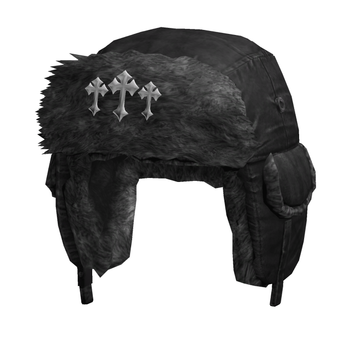 black chrome hearts ushanka